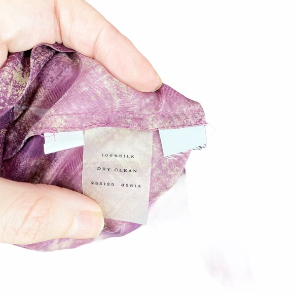 ANN TAYLOR Purple Silk Blouse Small - Picture 5 of 6